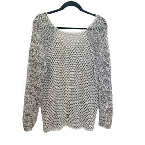 Helmut Lang Crochet Knit Crew Neck Sweater
